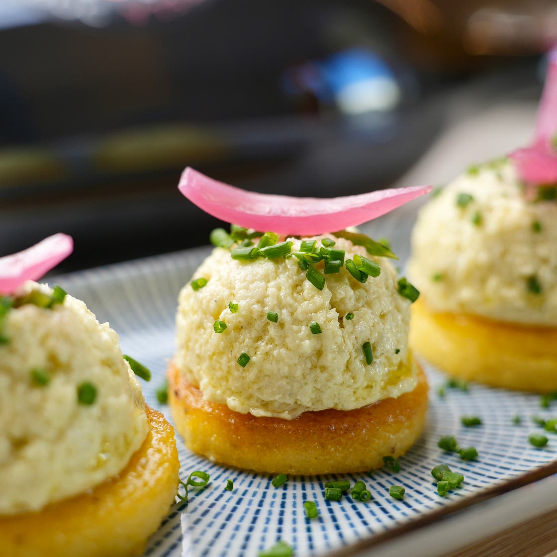 Baccalà mantecato con polenta