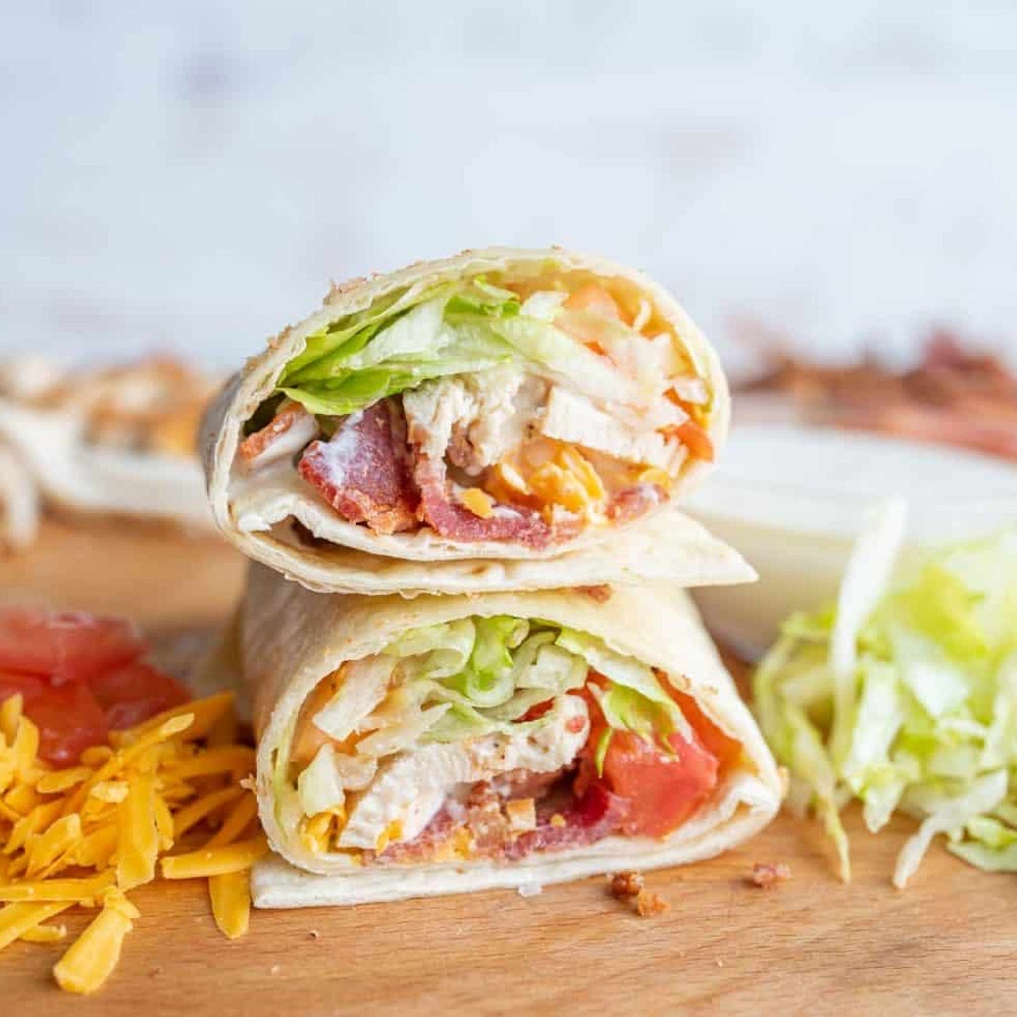 Yummy chicken wraps
