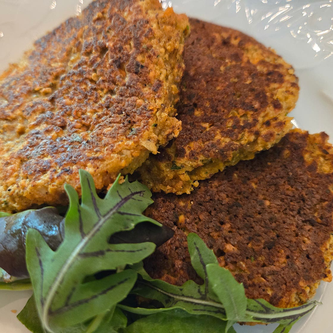 Red Lentil Veggie Burgers
