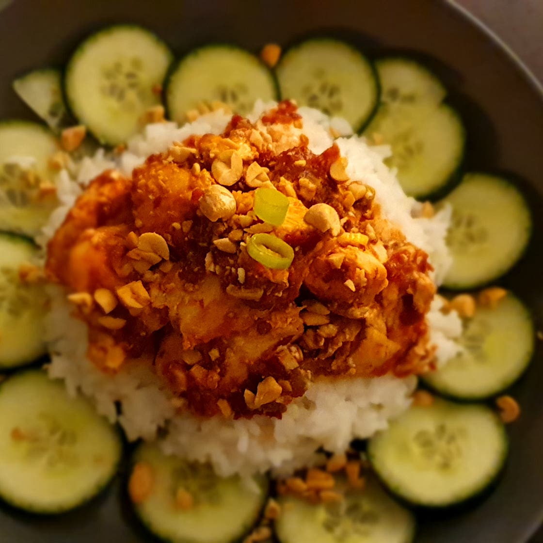 Samabal Chicken with Coconut Rice