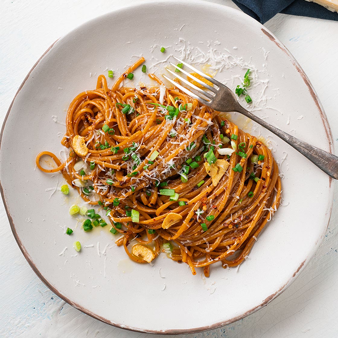 Spicy Garlic Butter Linguini | Marion's Kitchen