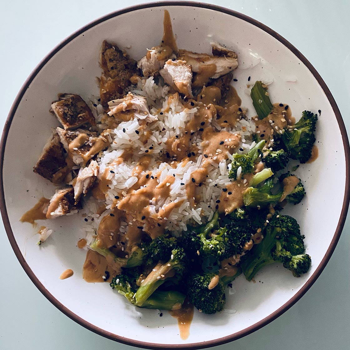 Spicy Peanut Tofu Bowls
