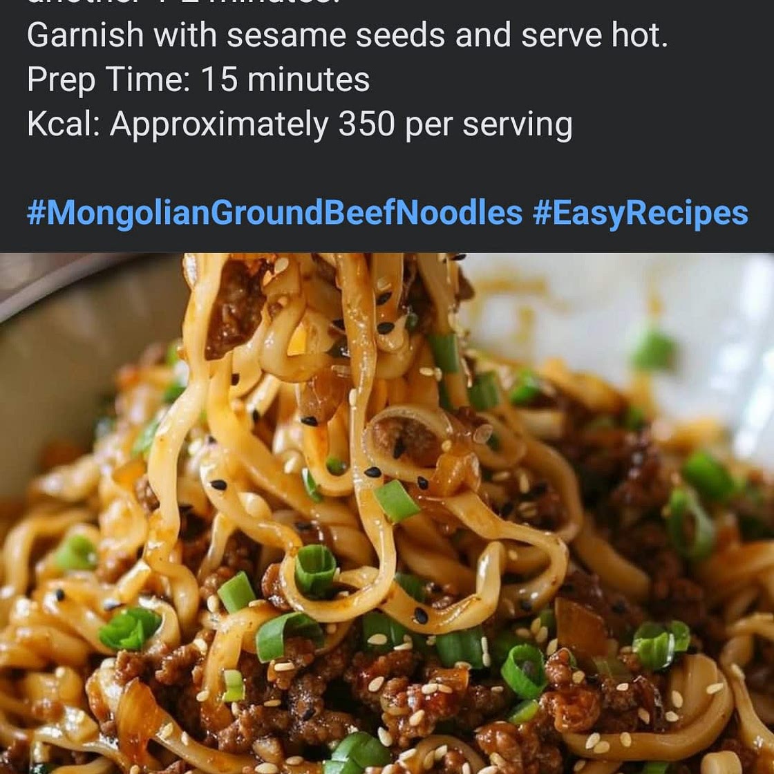 Mongolian Ground Beef Noodles