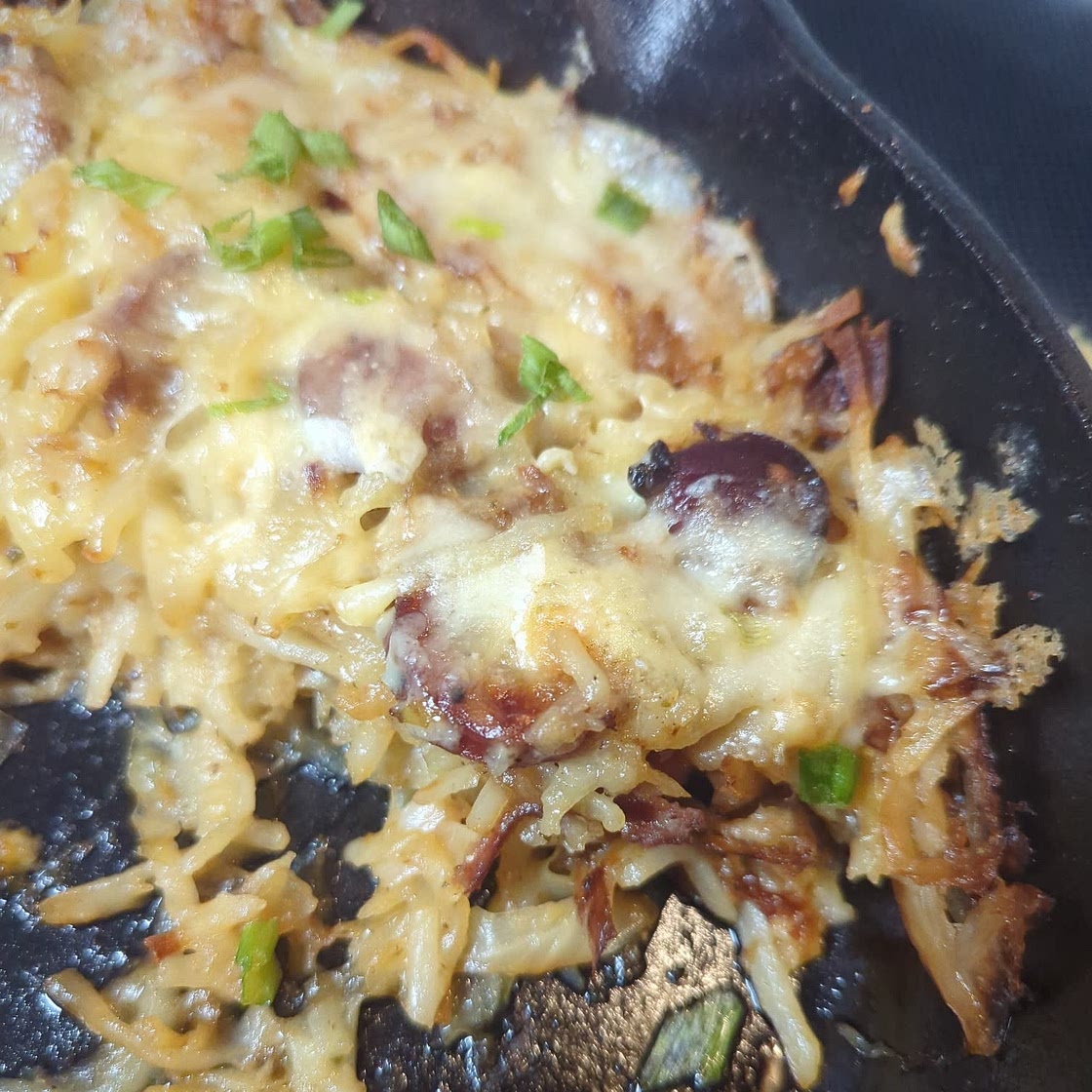 Irish Cheddar & Cabbage Hash Brown Skillet
