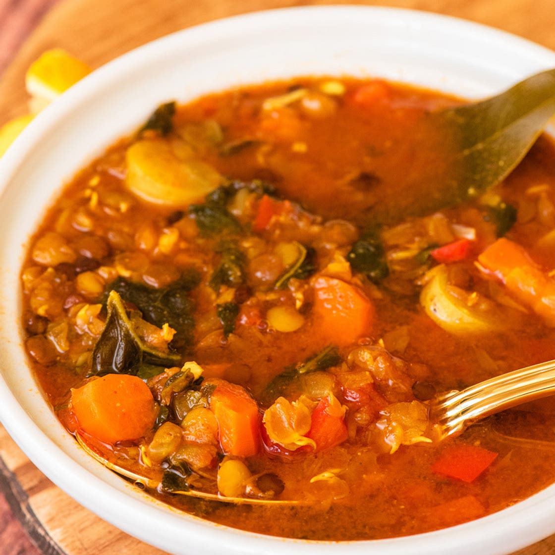 Vegan Moroccan Lentil Soup Recipe for the Instant Pot