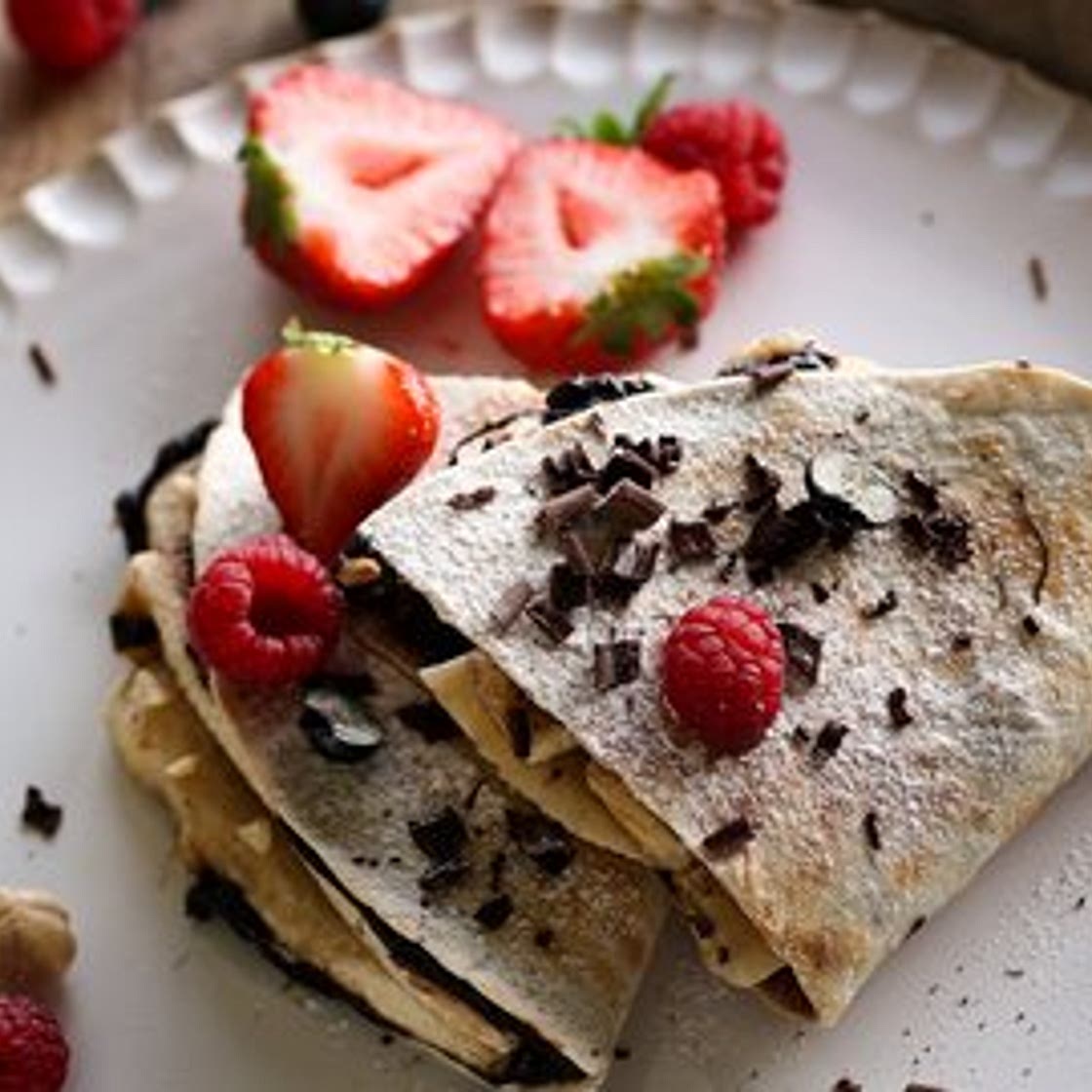 Warm Tahini Chocolate Banana Wrap
