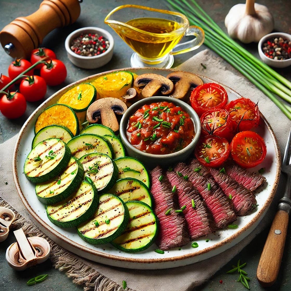Lamelles de boeuf courgette