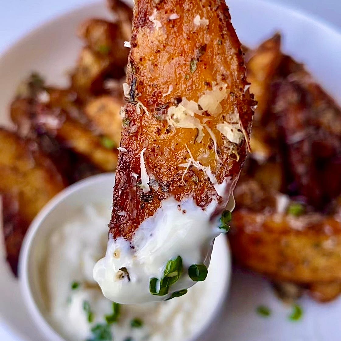 Crispy Potato Parmesan wedges 