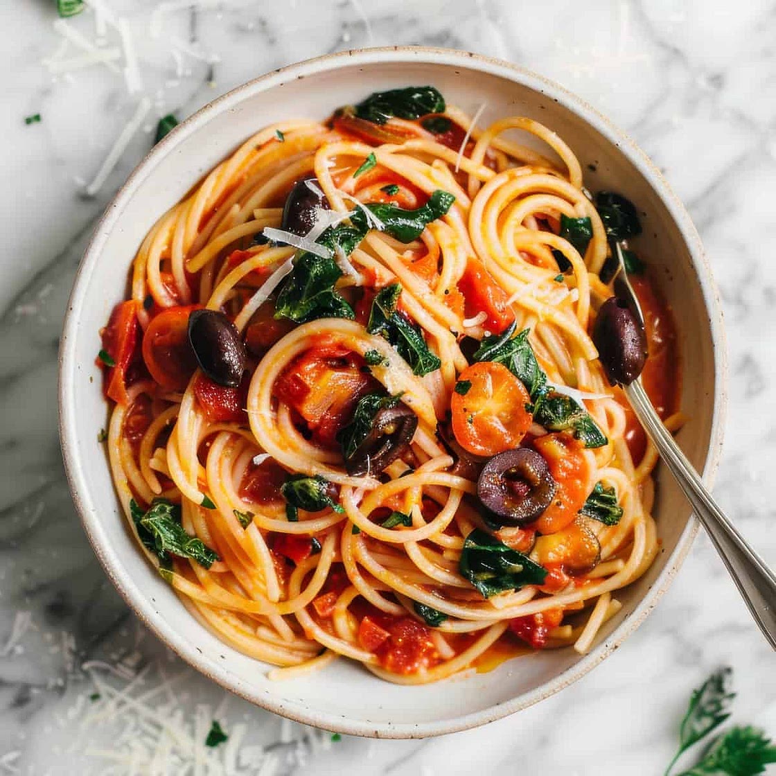Easy 15 Minute Puttanesca Pasta