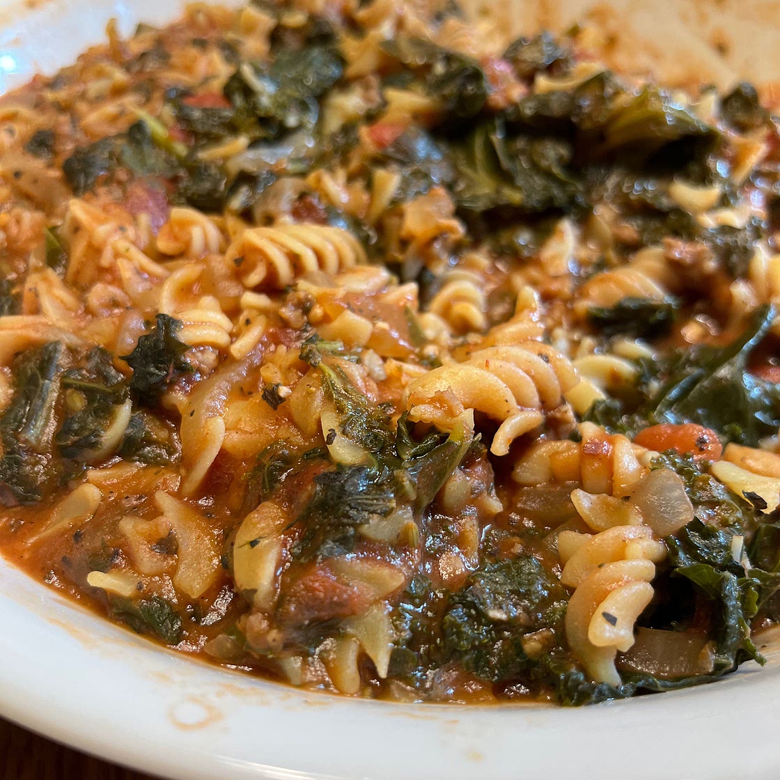 One-Pot Italian Sausage & Kale Pasta