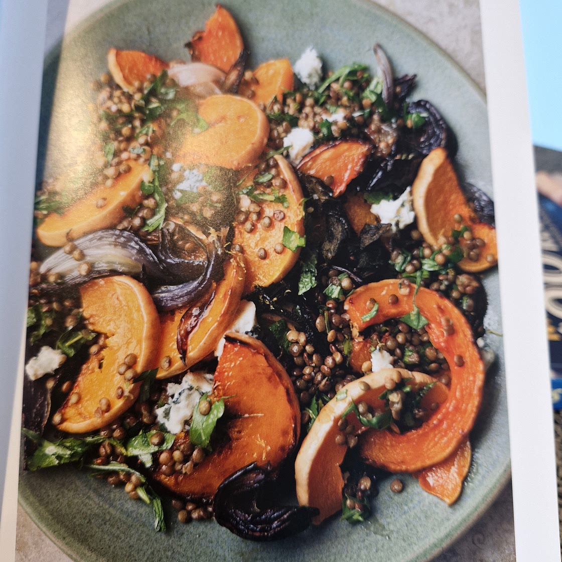 Roasted butternut squash with lentils and dolcelatte - page 119