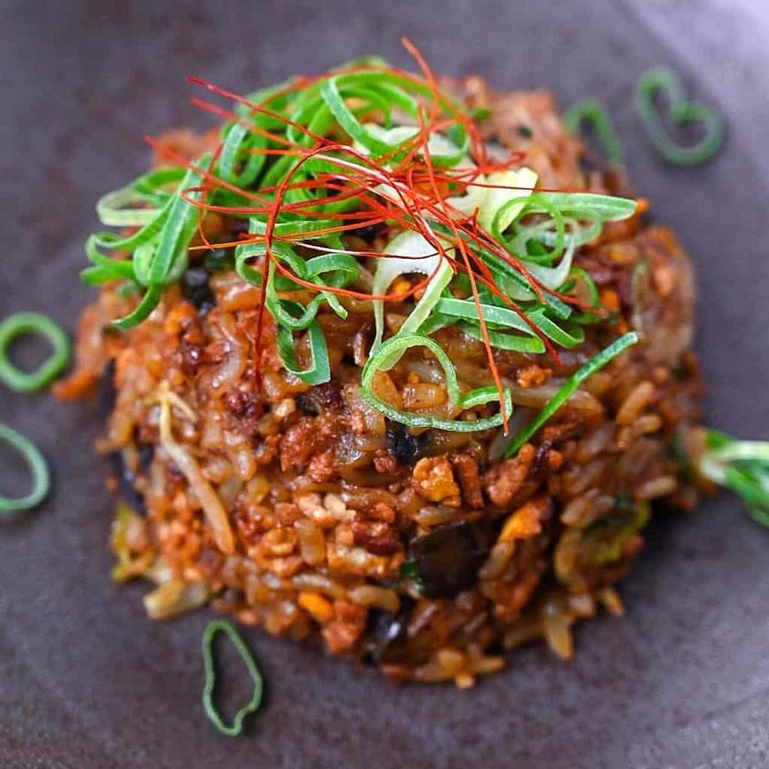 Yakimeshi (Japanese Fried Rice) with Pork and Miso