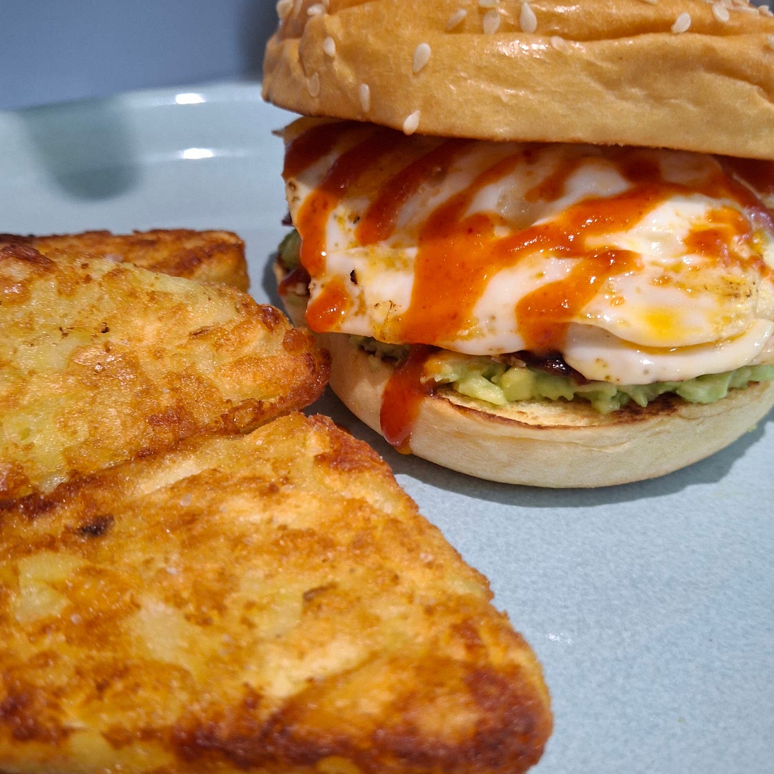 Avocado, Chorizo and Feta Egg Sandwich
