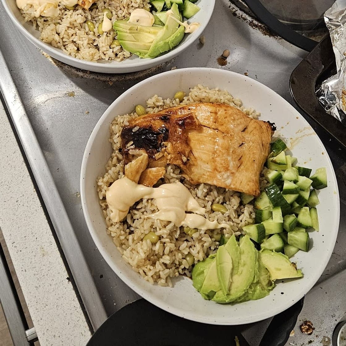 Crispy Salmon Rice Bowl
