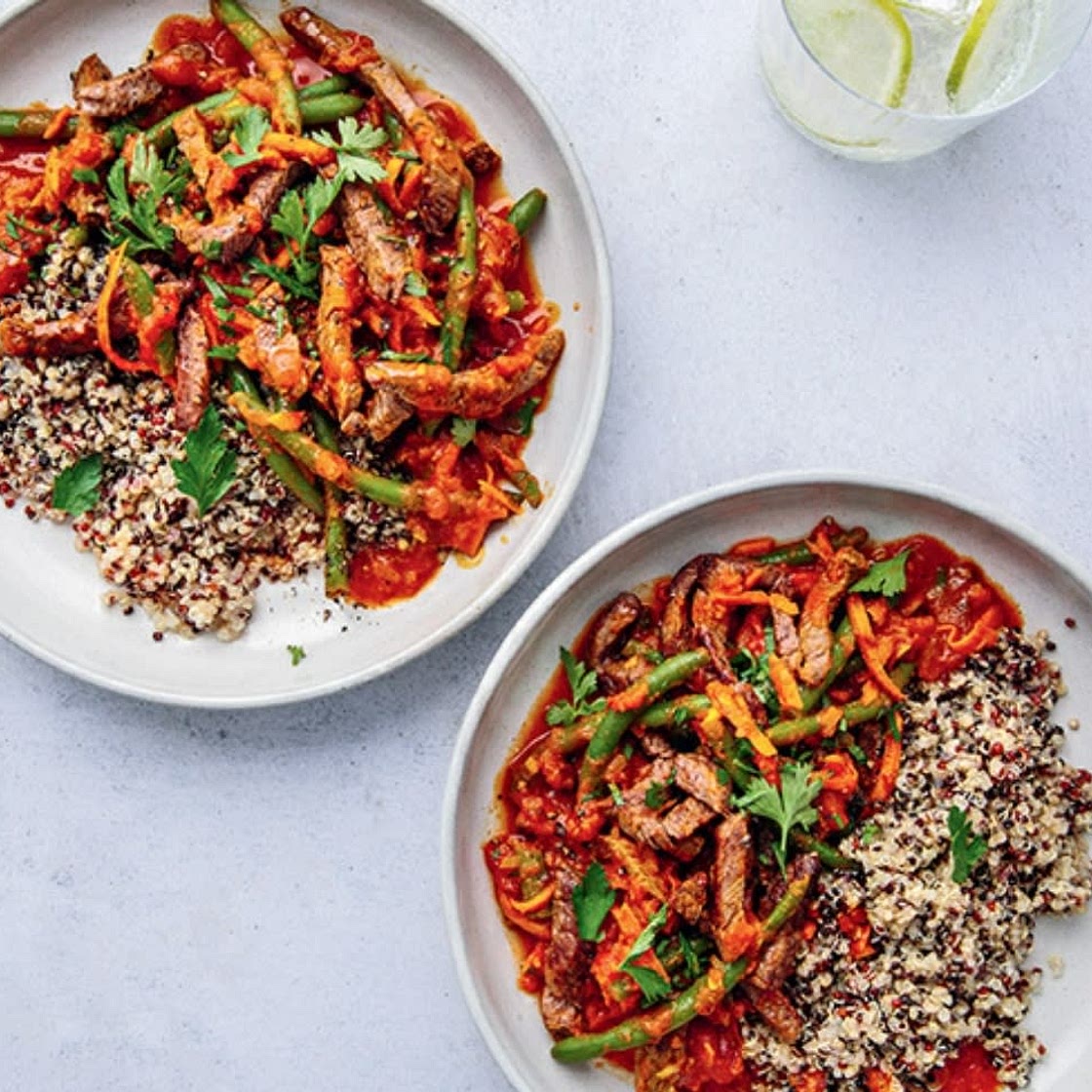Rindergeschnetzeltes mit Quinoa