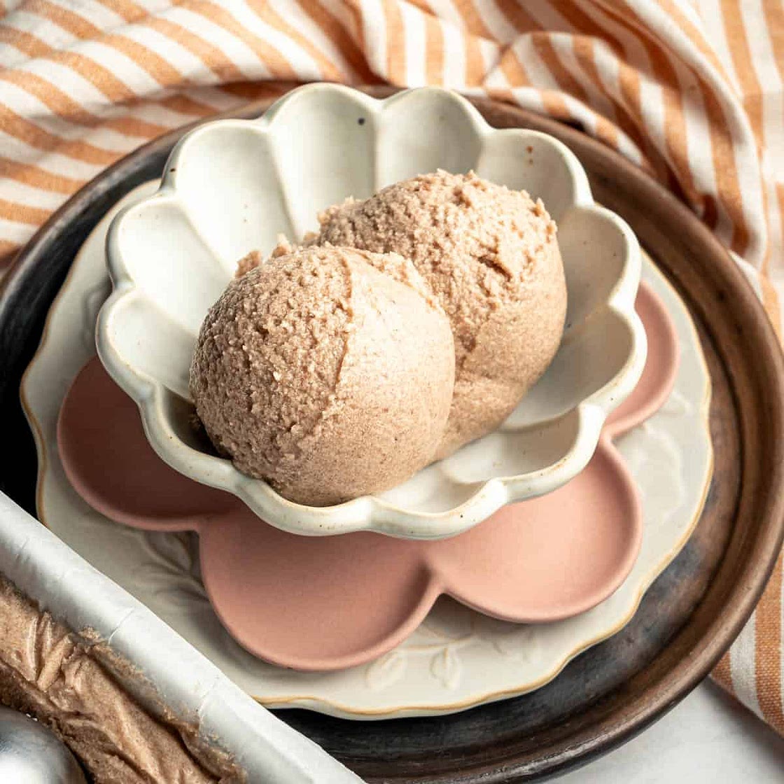 Roasted Banana Cinnamon Ice Cream