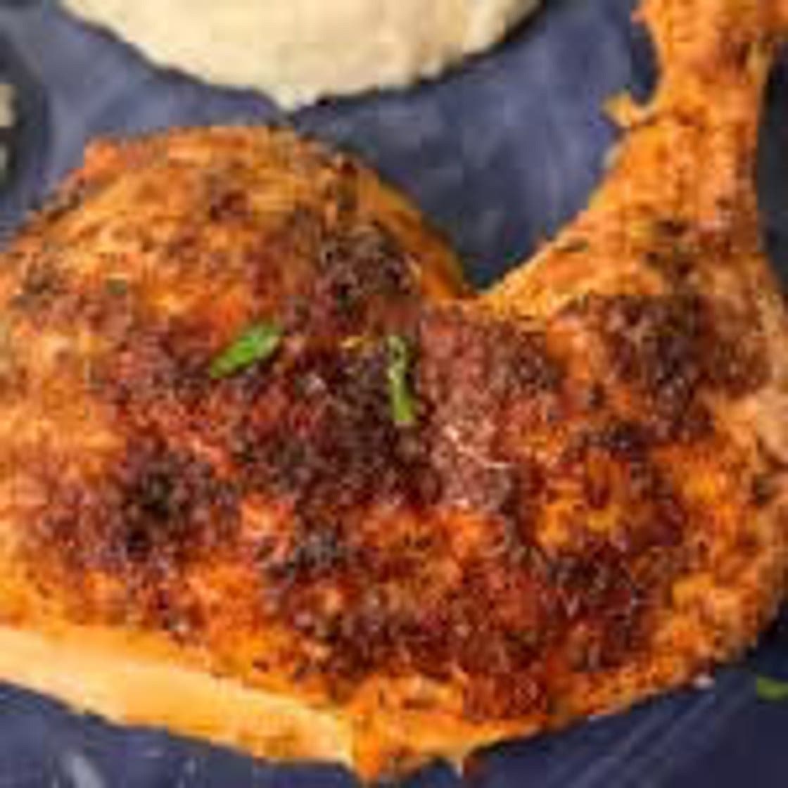 Roasted chicken quarters 