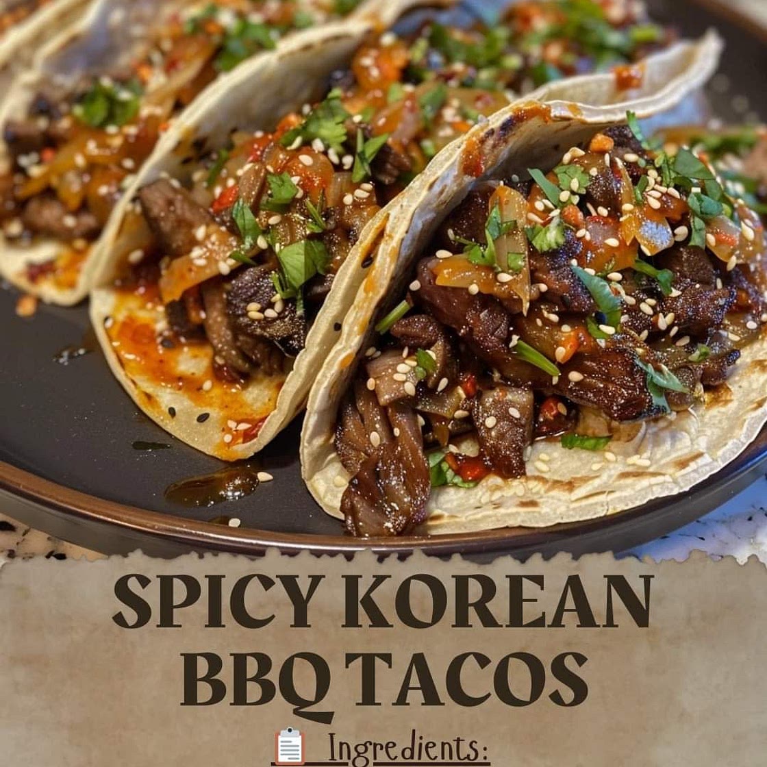 SPICY KOREAN BBQ TACOS 🌮🔥🇰🇷