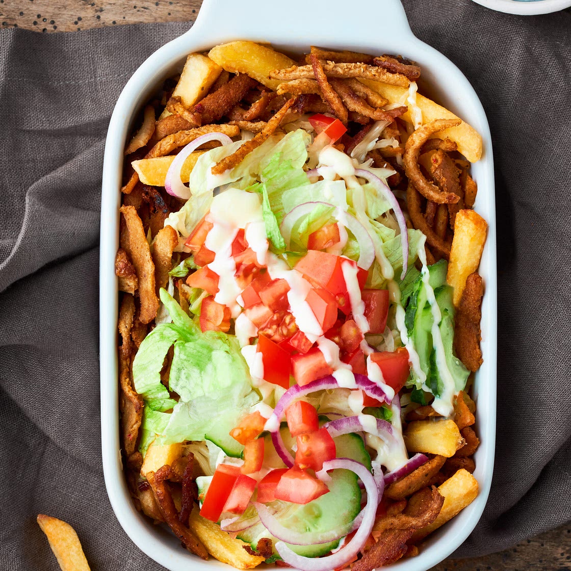 Shawarma Kebab and Chips