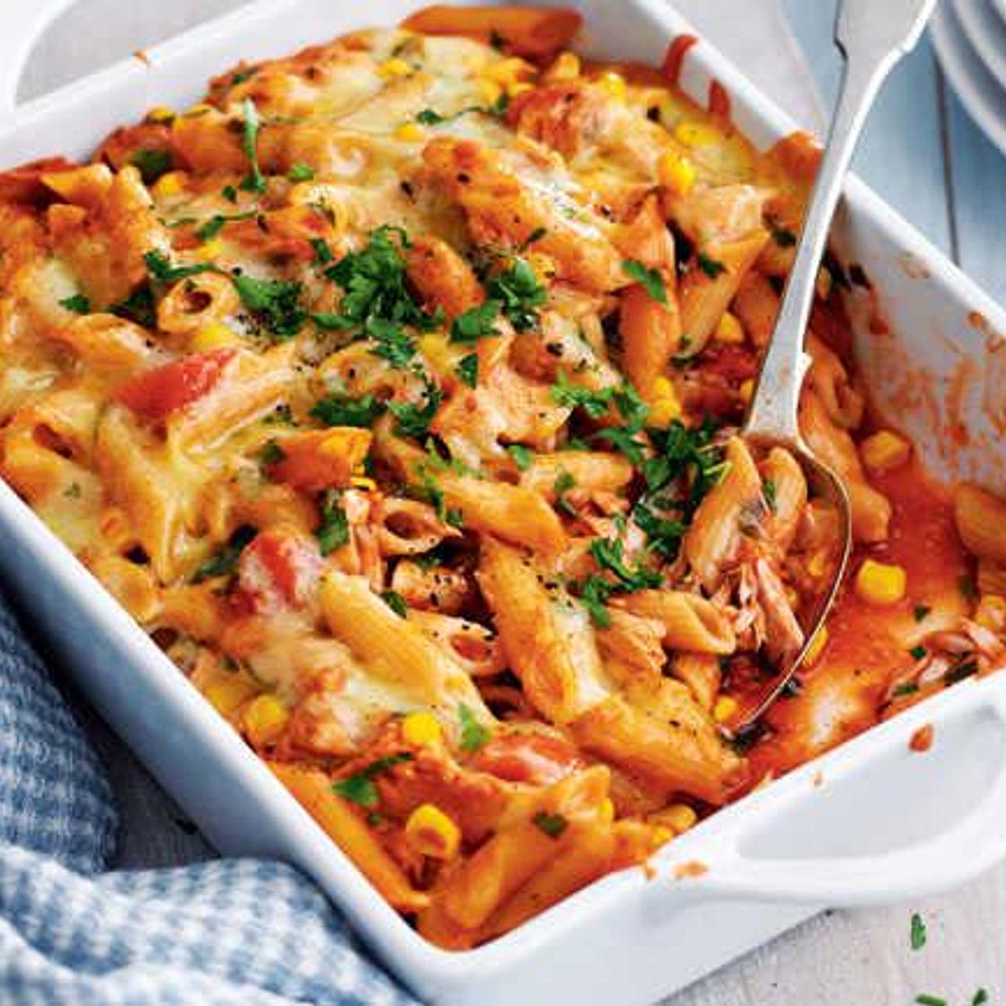 Tuna and Sweetcorn Pasta Bake