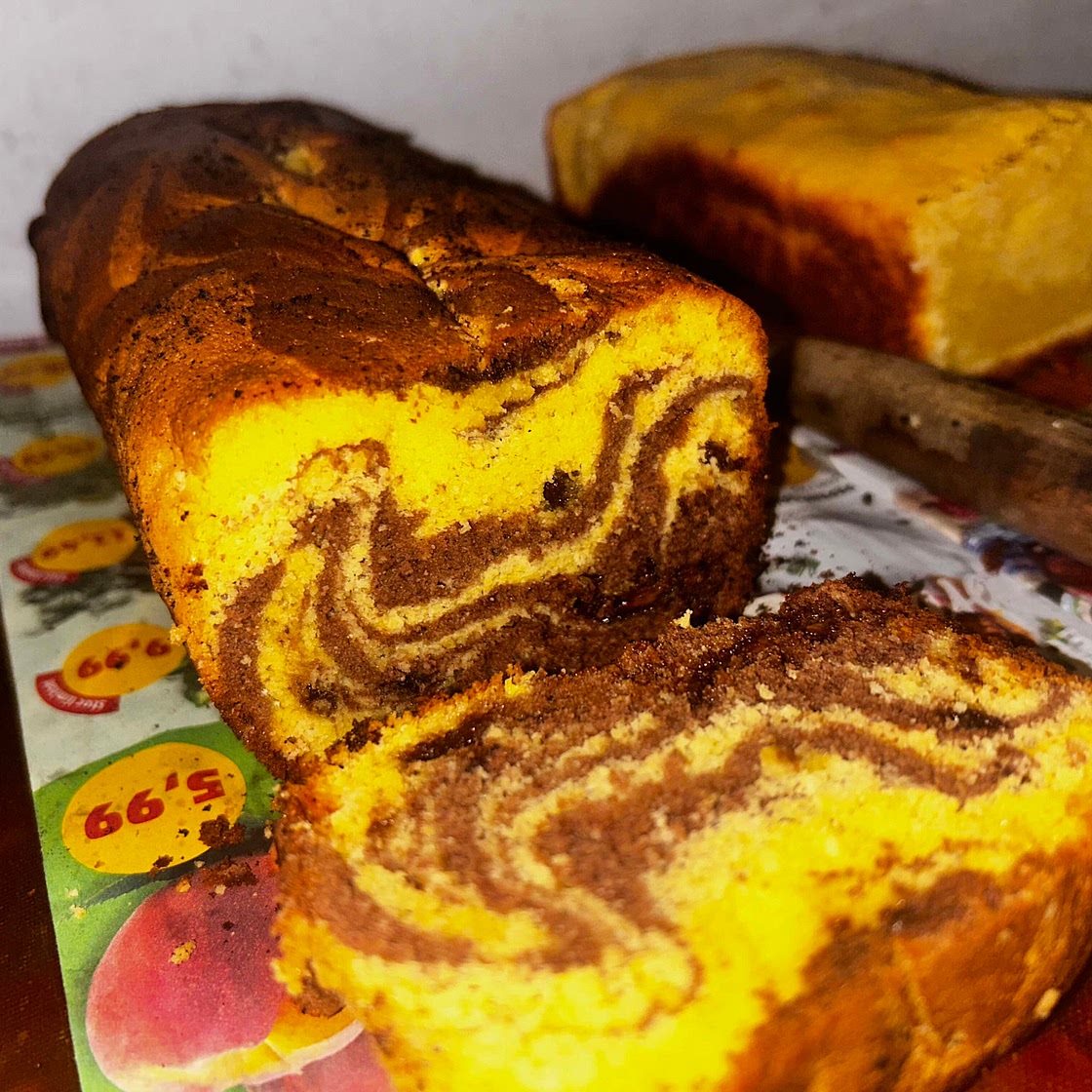Chocolate Chunk Marble Cake