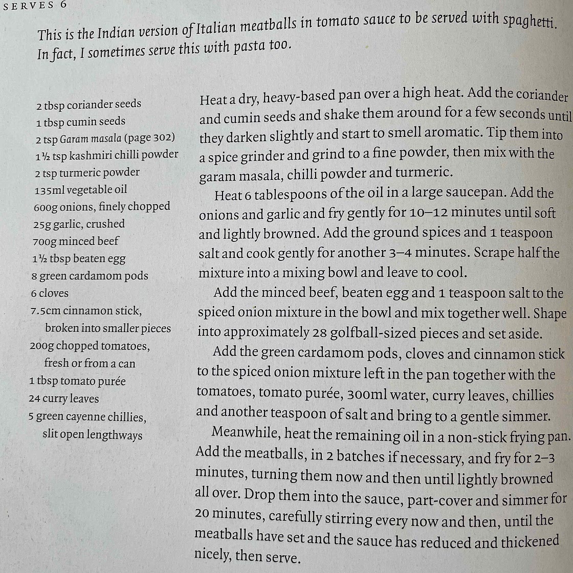 Beef kofta curry - 292