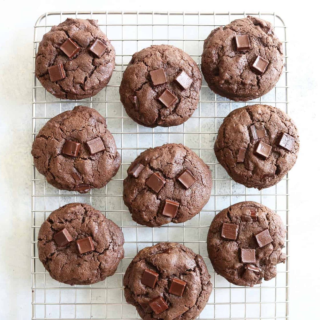 Double Chocolate Chickpea Flour Cookies