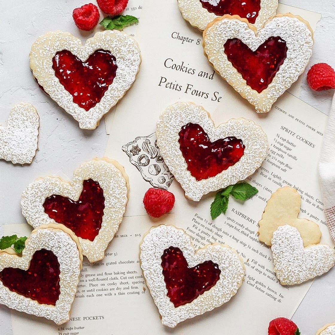 Raspberry Linzer Cookies