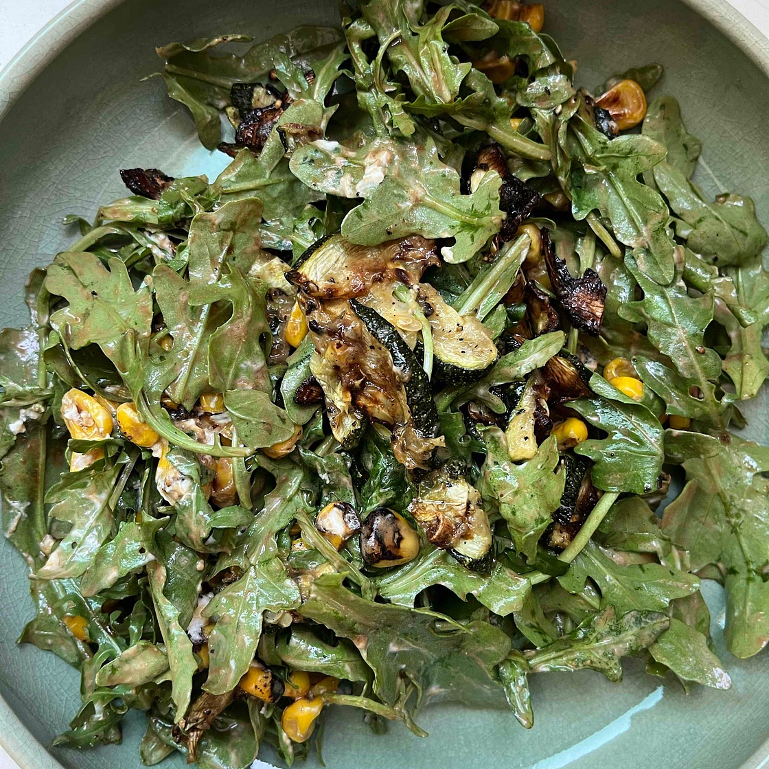Zucchini Corn Balsamic Salad