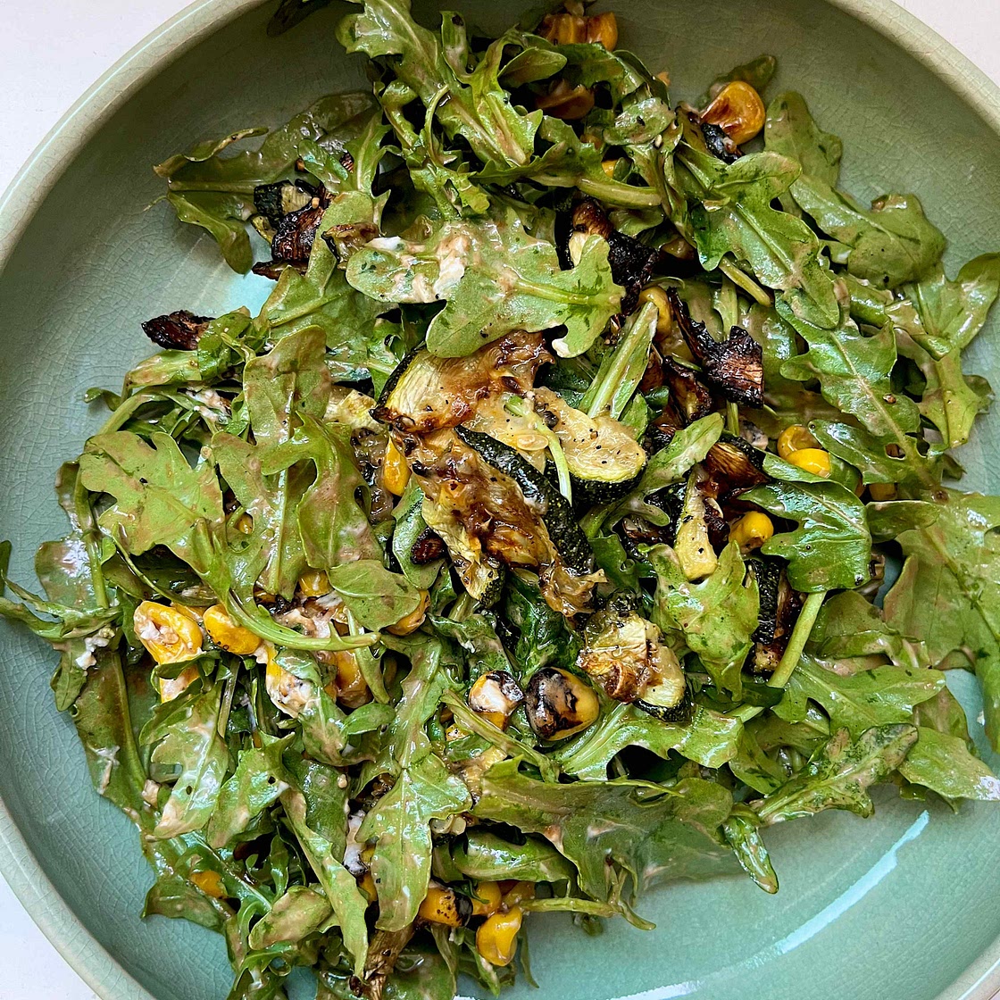 Zucchini Corn Balsamic Salad