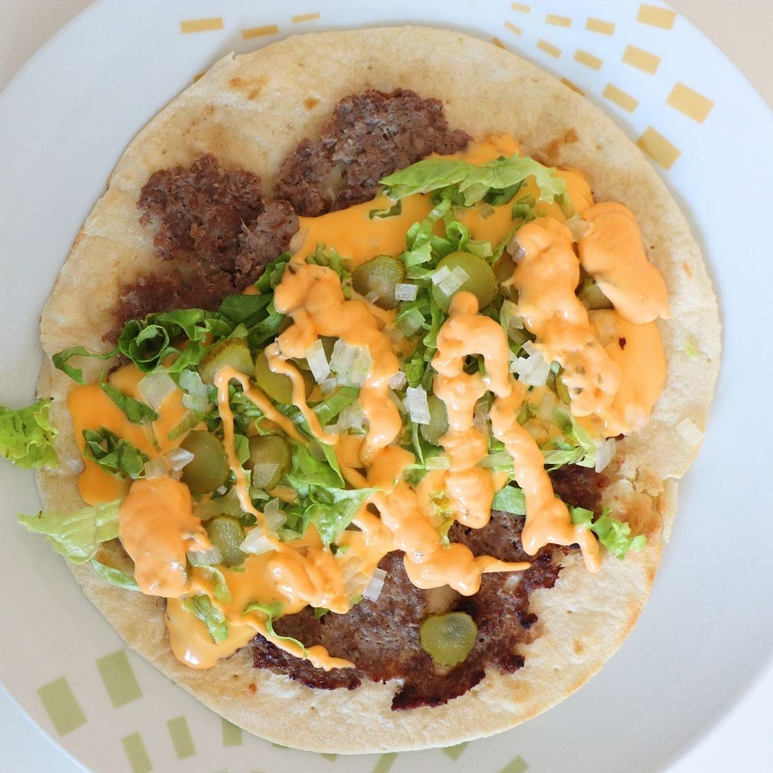Big Mac Smash Burger Taco Recipe