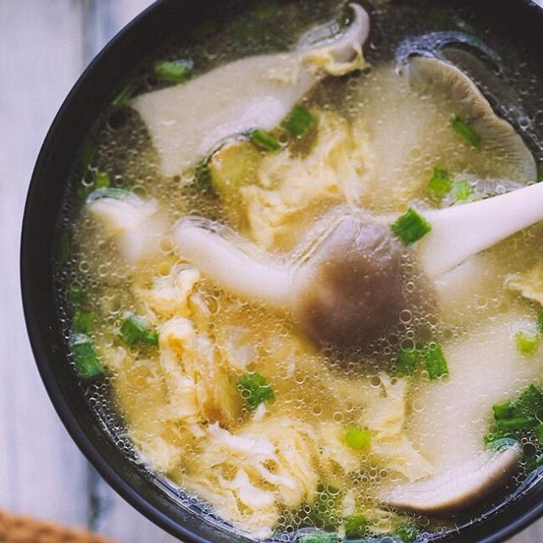 Egg Flower Soup with Oyster Mushroom