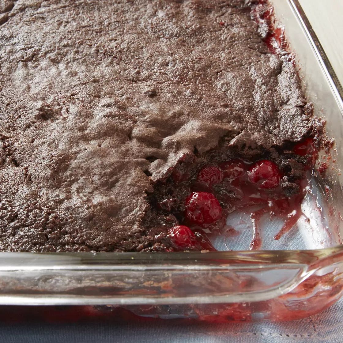 3-Ingredient Chocolate Cherry Dump Cake