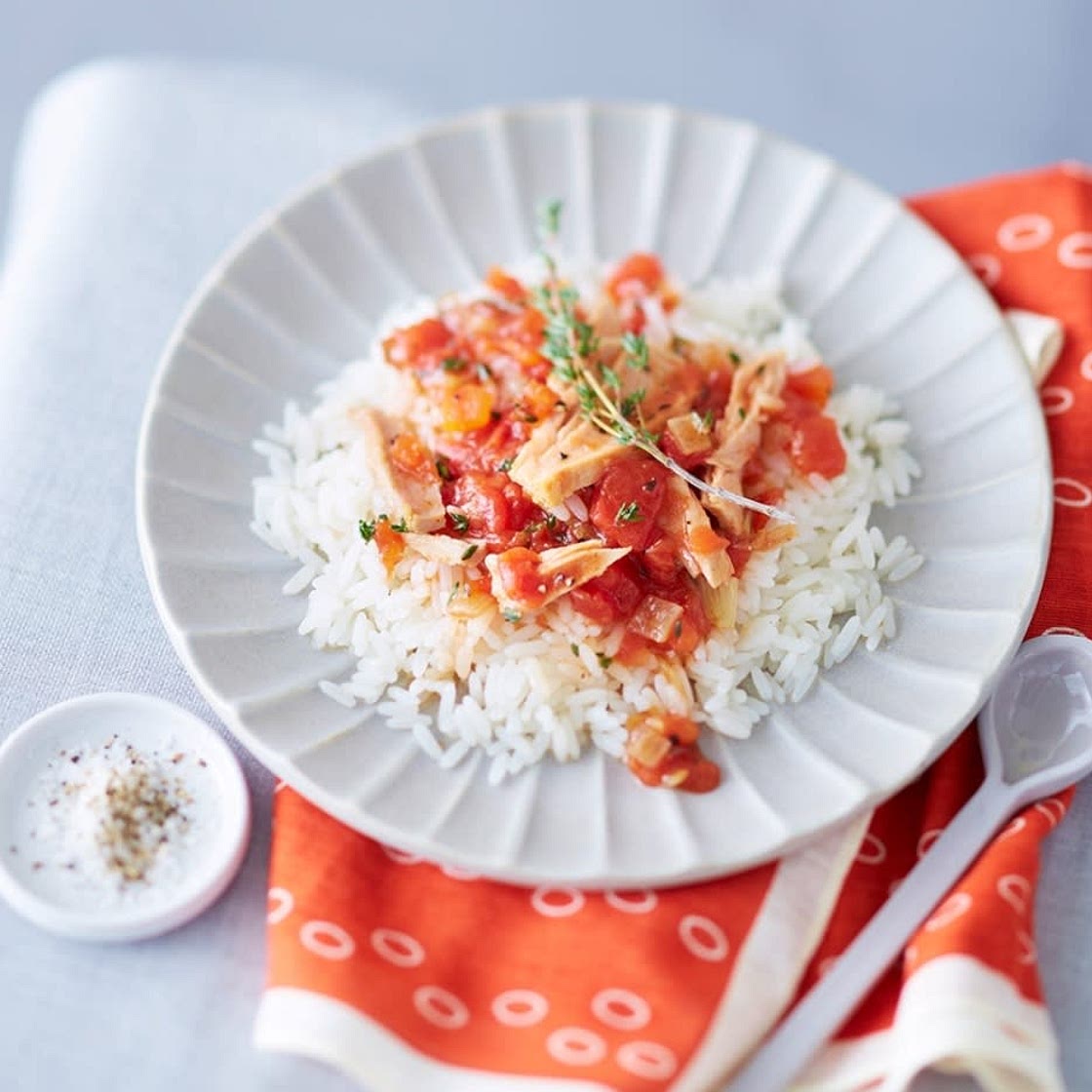 Reis mit Tomatensoße