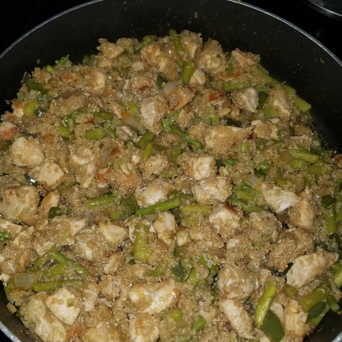 Spicy Cajun chicken quinoa
