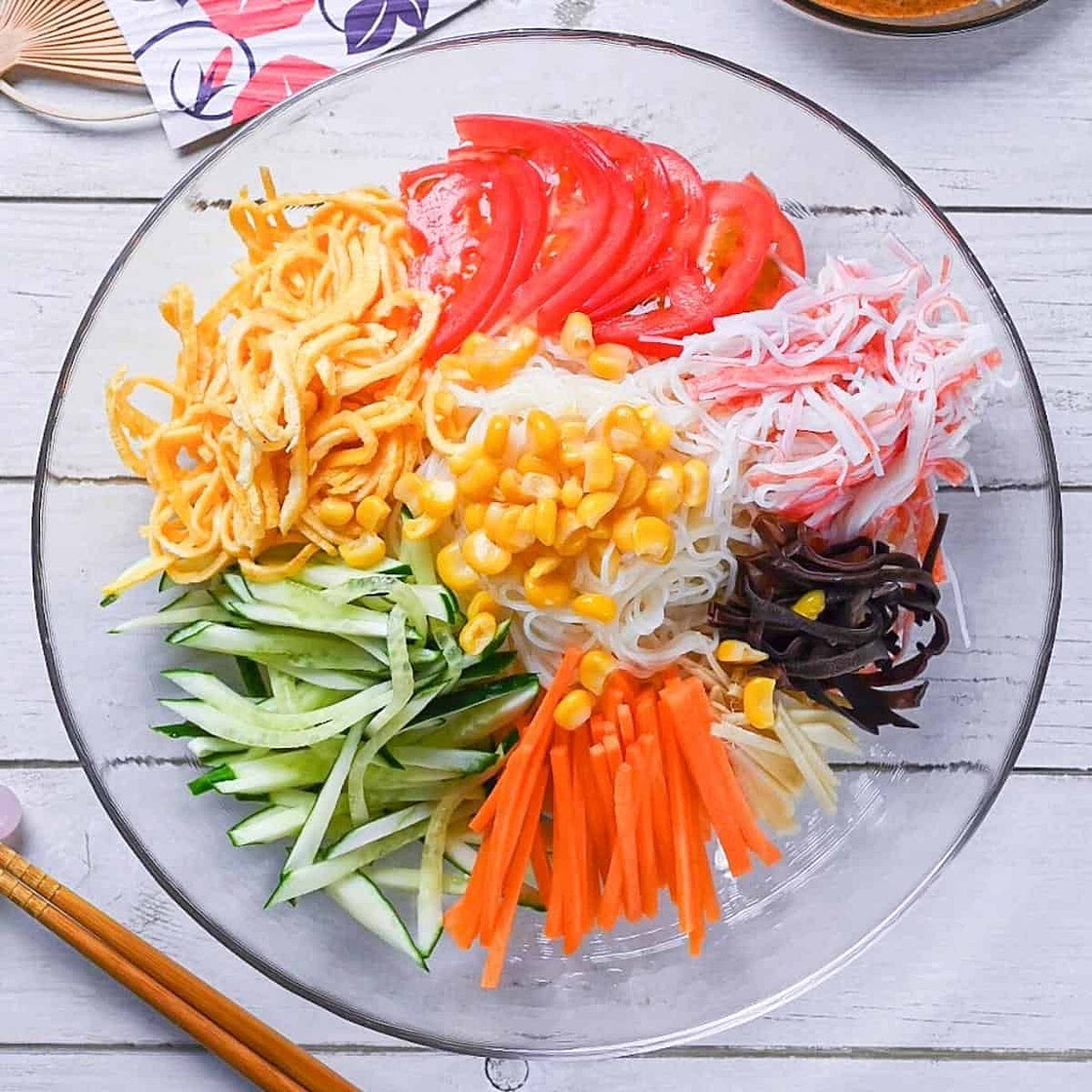 Somen Salad with Japanese Sesame Dressing