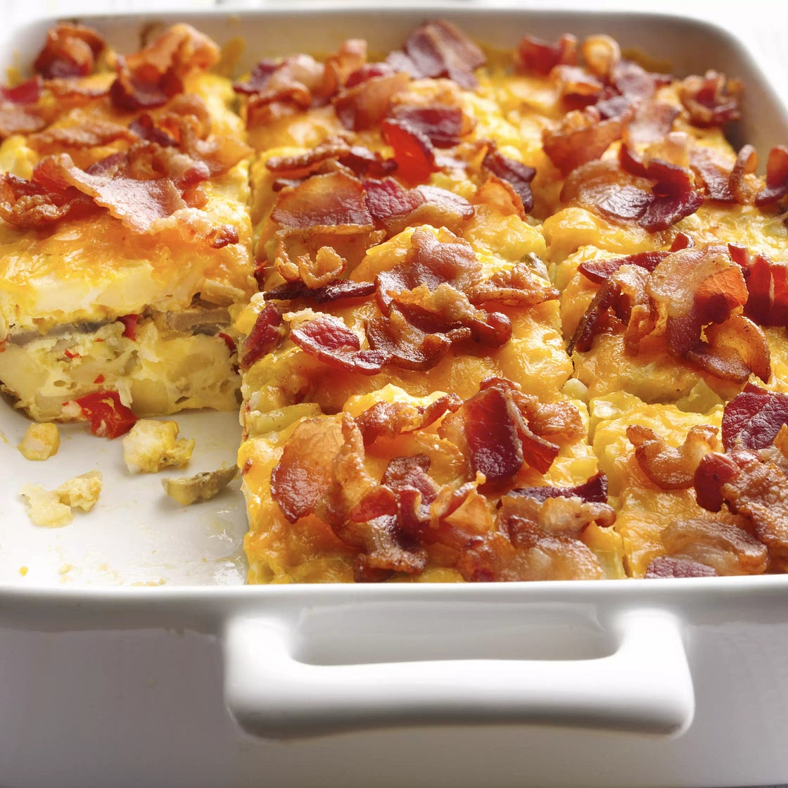 Bacon and Hash Brown Egg Bake
