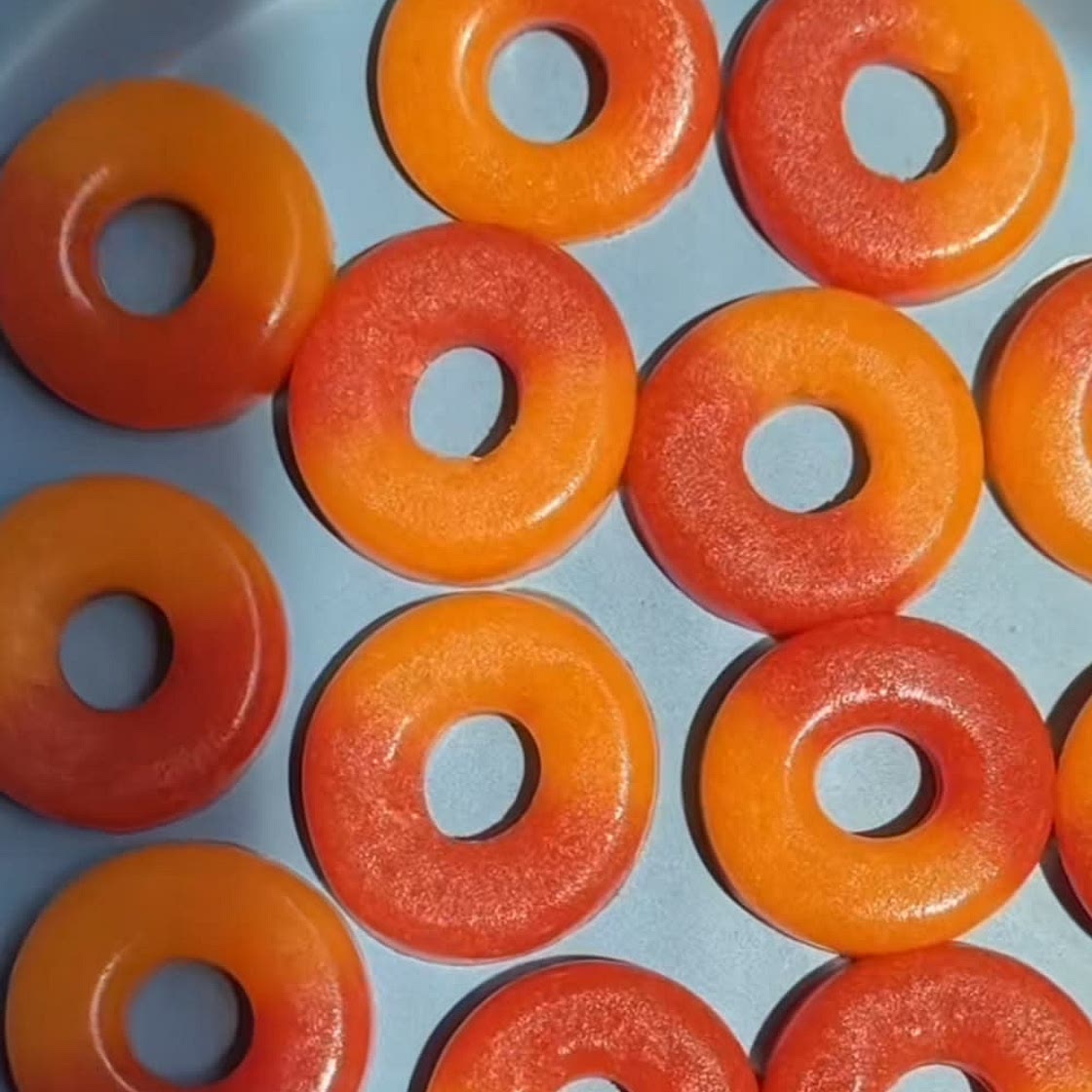 Homemade peach rings