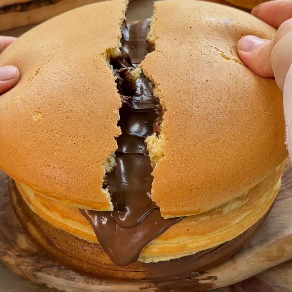 Nutella stuffed pancakes