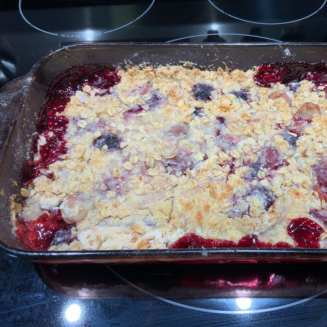 Cherry Rhubarb Crisp