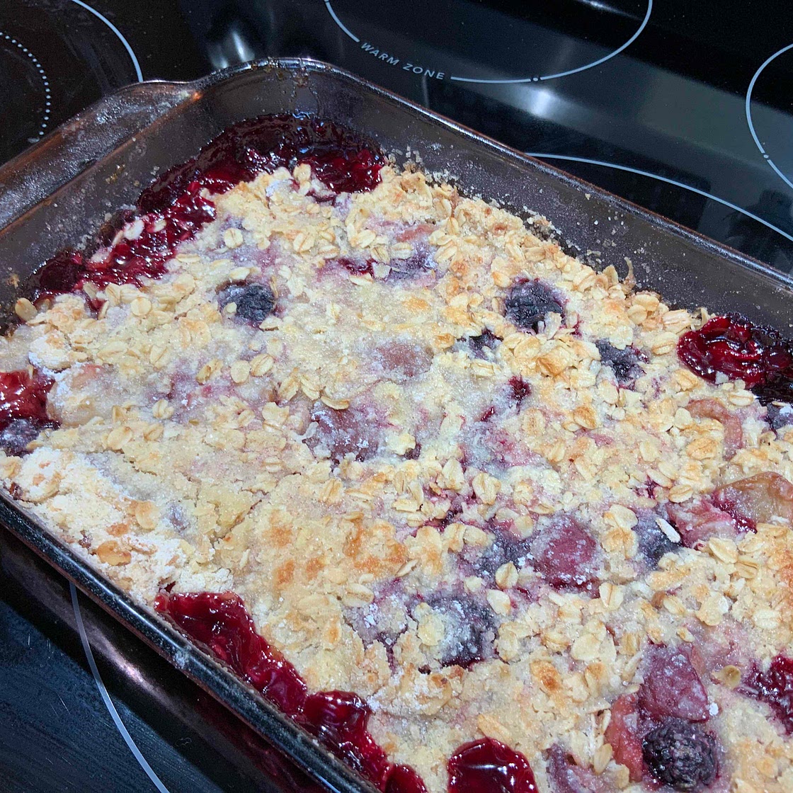 Cherry Rhubarb Crisp