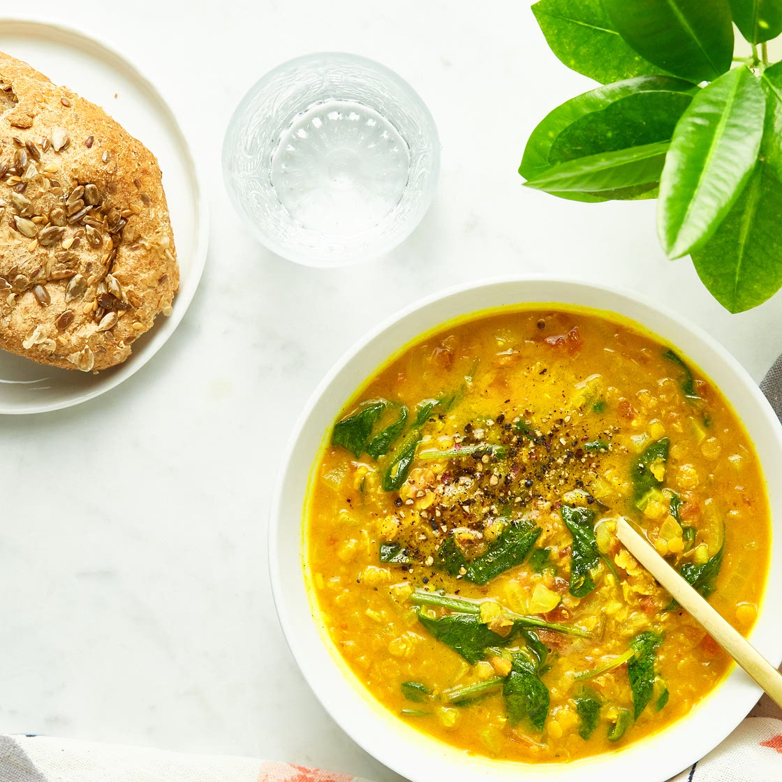 Glowing Spiced Lentil Soup