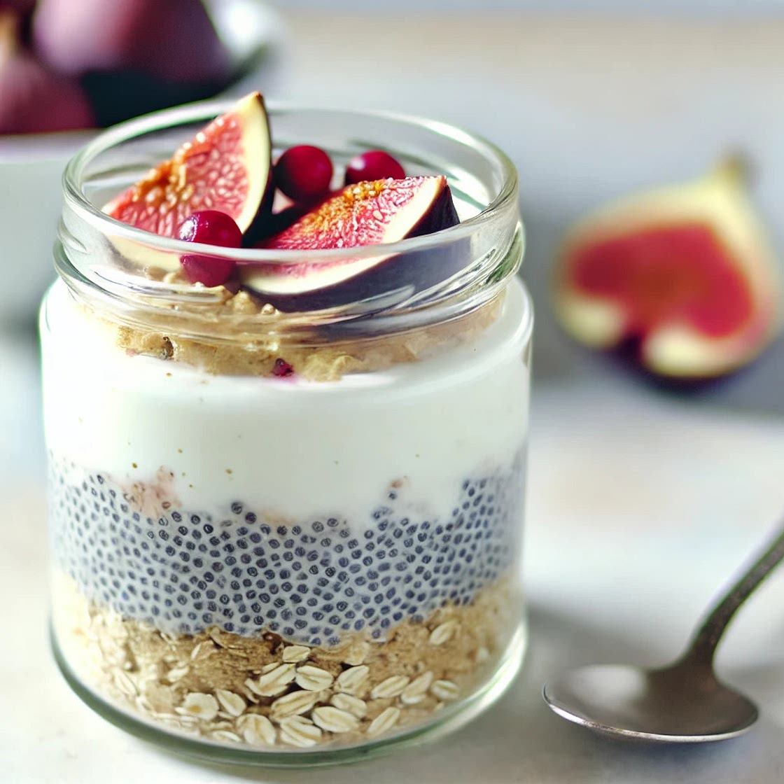 Porridge chia avoine figues