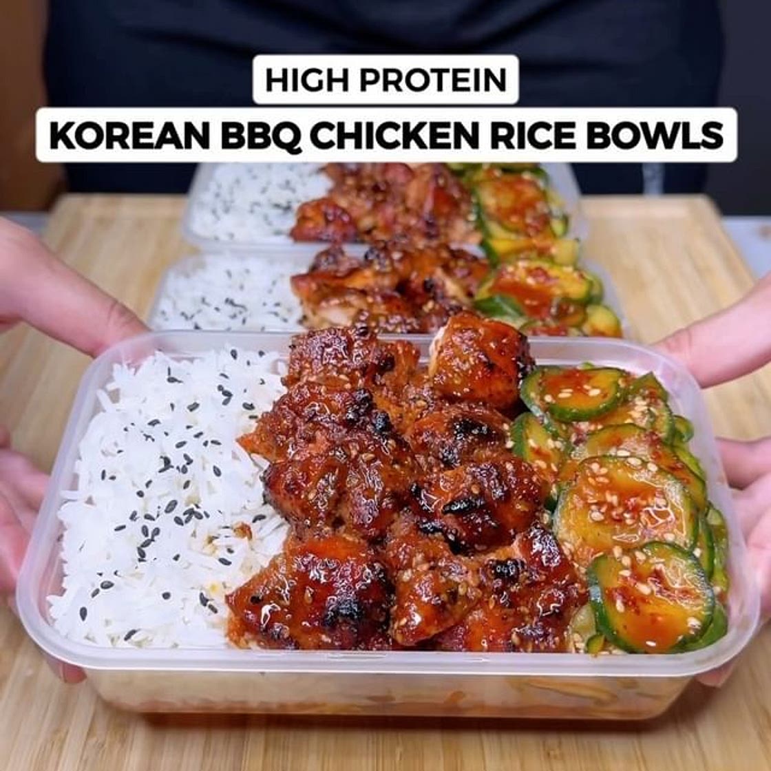 High Protein Korean BBQ Chicken Rice Bowls! ONLY 484 Calories🍗🍚🔥