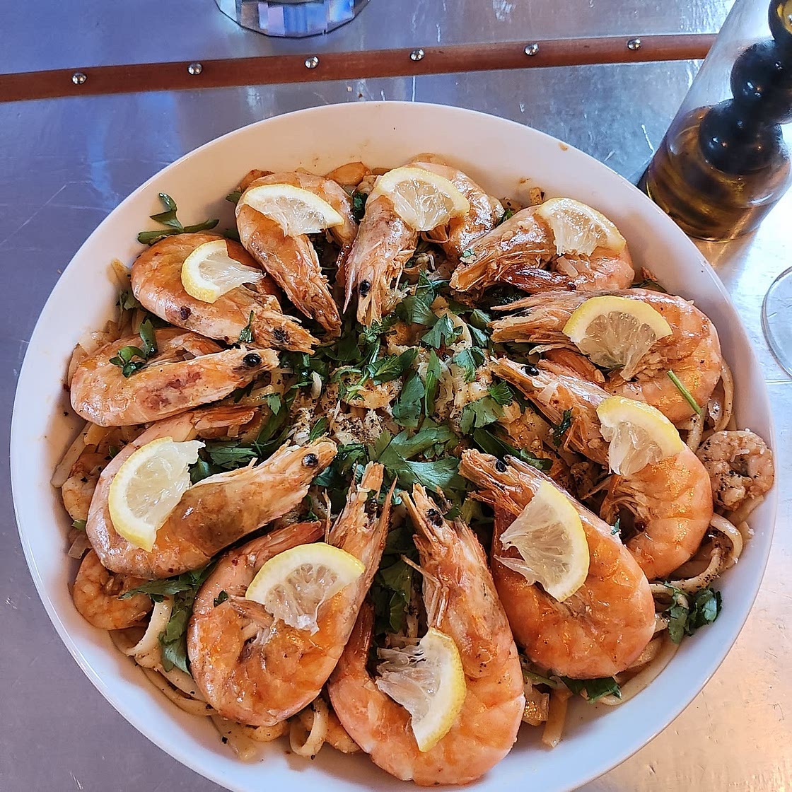Italian Lemon Pepper Shrimp Pasta