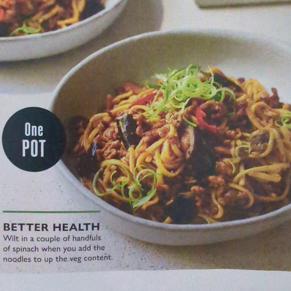Spiced lamb & aubergine noodles