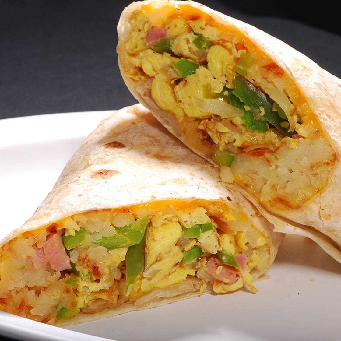 Breakfast Egg and Ham Burrito