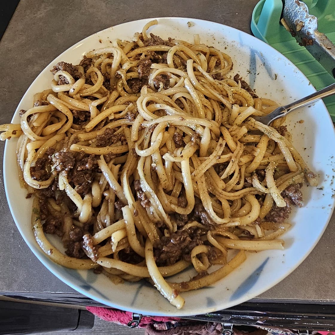 Mongolian Ground Beef Noodles
