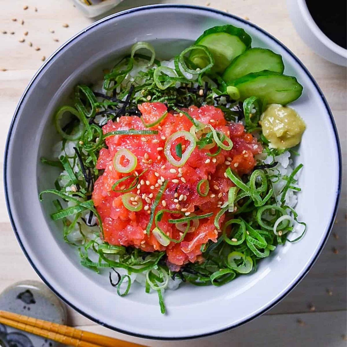 Negitoro Don (Mashed Tuna Sashimi Bowl)