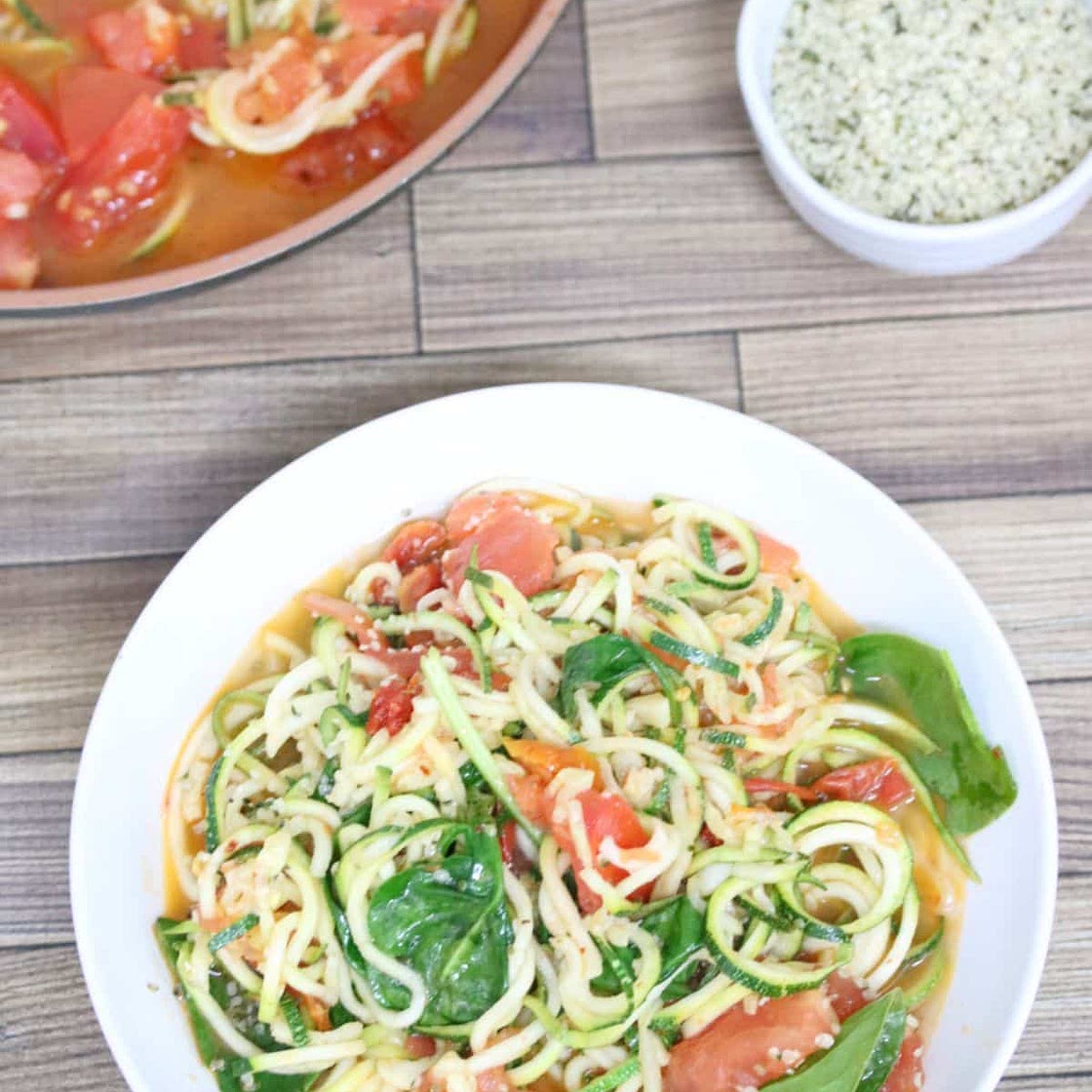 Spicy Savory Zucchini Bowls